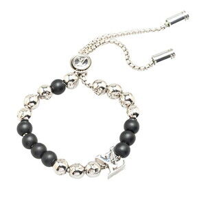 LOUIS VUITTON Black Monogram Charm Bracelet